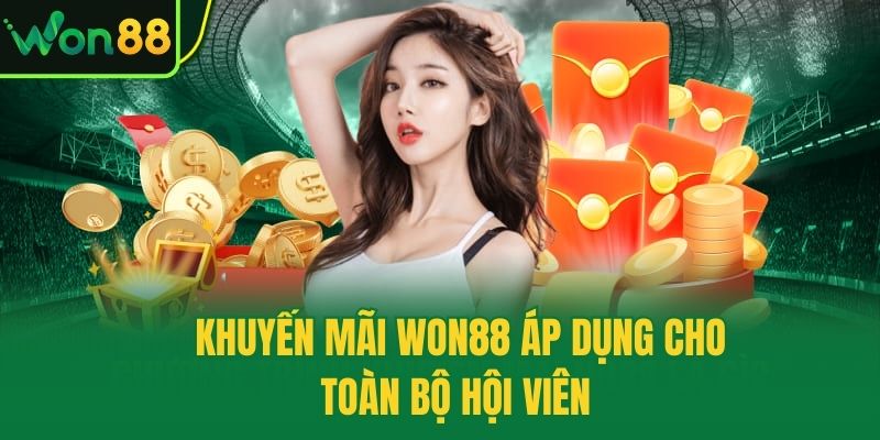 Khuyến mãi Won88 áp dụng cho toàn bộ hội viên
